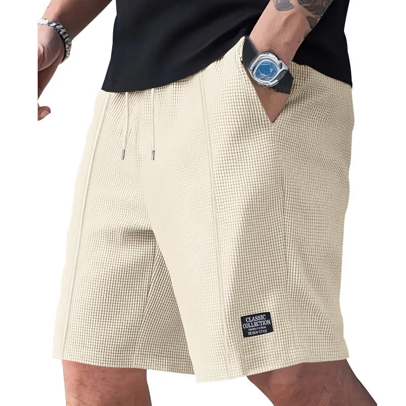 

Мужские шорты, мужские повседневные брюки, мужские пляжные шорты, мужские спортивные шорты, новая модная текстурированная ткань, дышащие брюки