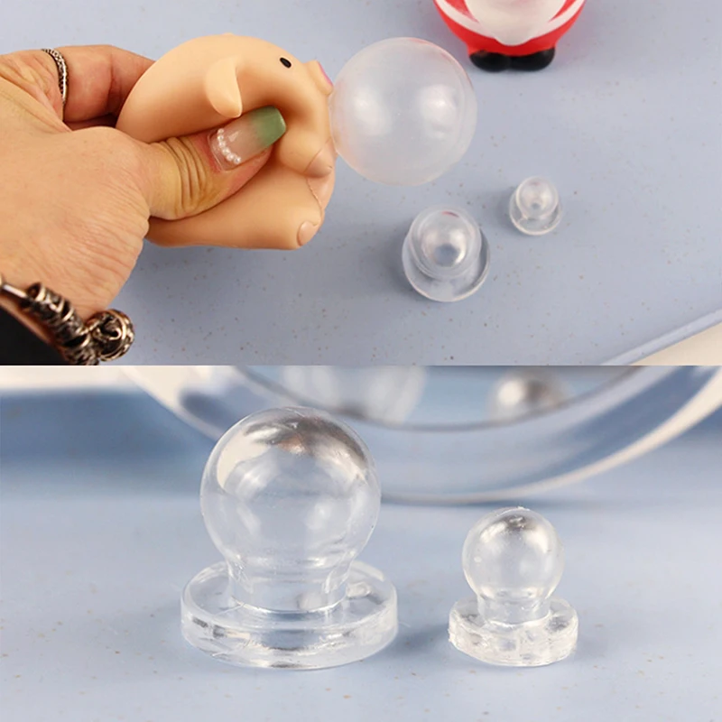 5Pcs S/L Squeeze Toy DIY Accessories Universal Transparent TPR Material Inner Ball Blow Bubble For Doll Bubble Inner Core