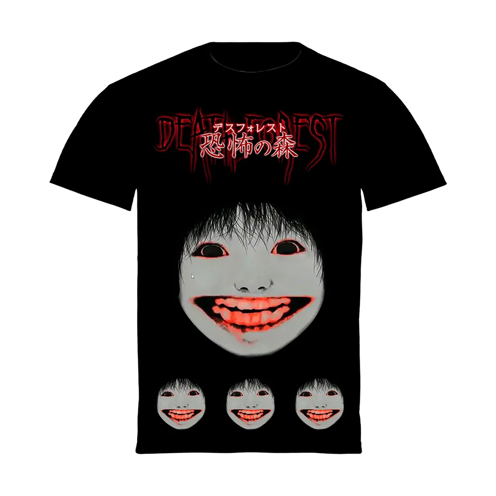 New Type of Terror Dark Short-sleeve T-shirt Summer New Type Abstract Funny Series Cotton Printed T-shirt Men's Top High Quality