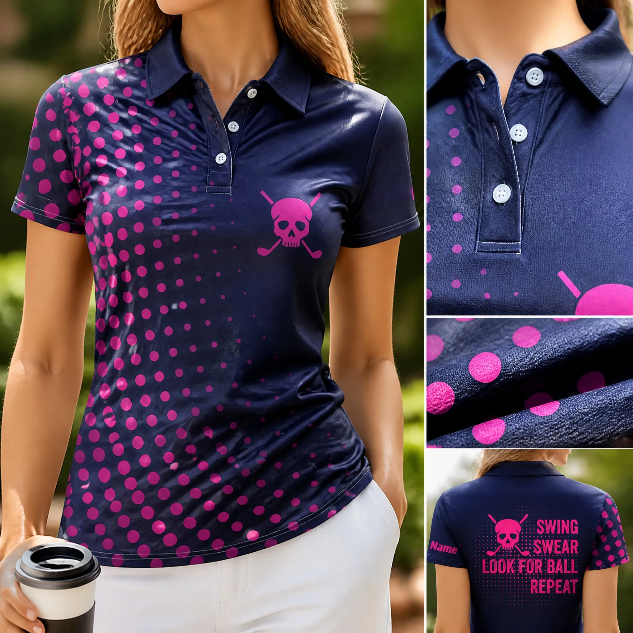 2026 Sommer Golf-Shirt Kurzarm Poloshirt Neues Damen-Poloshirt Bedrucktes Arbeits- und Freizeit-T-Shirt für Damen – Detail 5