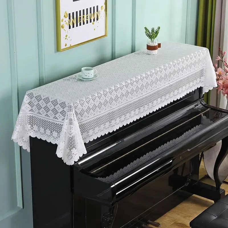 Household Decorative Piano Dust Cover Minimalist Lace Piano Cover Half Cover Modern and Beautiful Electronic Piano Coveres Cloth images - 6