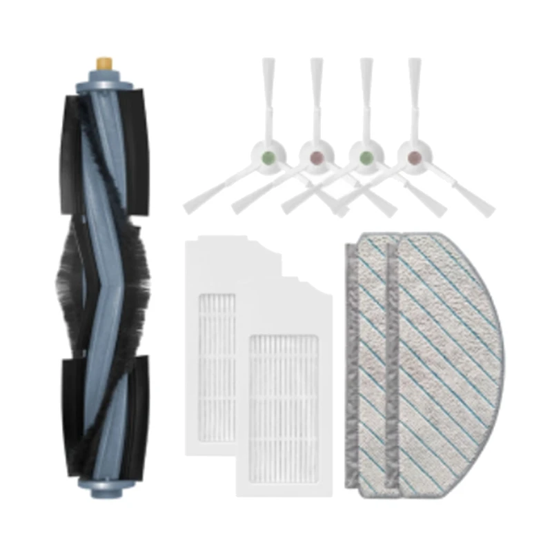 

X16A 2025 NEW-2Set Replacement For ECOVACS DEEBOT T10 PLUS Robot Vacuum Cleaner Spare Parts Main Brush Side Brush Hepa Filter