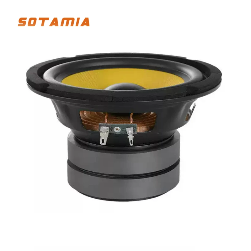 

SOTAMIA 1pcs 6.5 Inch Bass Speaker 4 Ohm 100W Glass Fiber Basin High Power Dual Magnetic Long Stroke Subwoofer Bluetooth Speaker