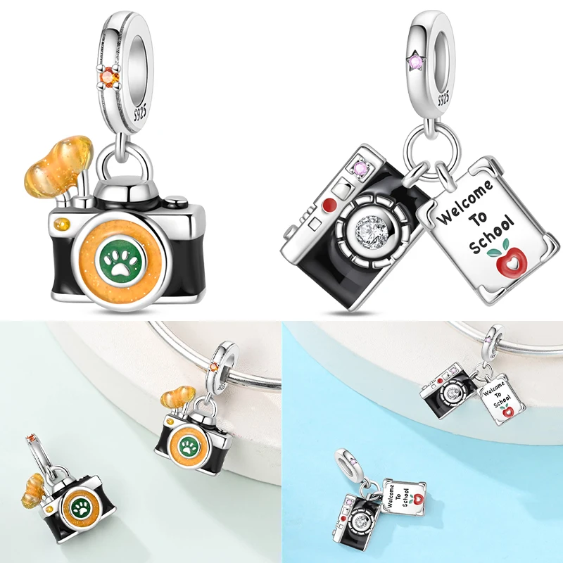 

Original 925 Sterling Silver Charm Beads Fashionable Adventurer Camera Pendant For S925 Bracelet Fine DIY Jewelry Gifts