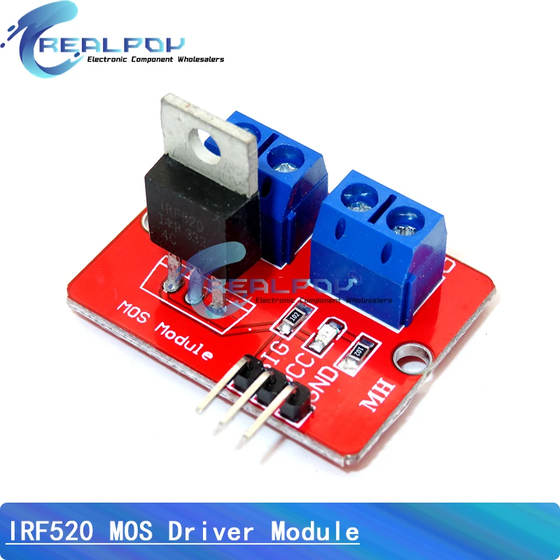 0-24V Top Mosfet Button IRF520 MOS Driver Module For Arduino MCU ARM Raspberry pi