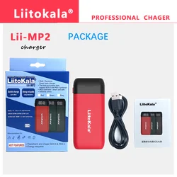 LiitoKala Lii-MP2 18650 21700 do ponownego ładowania z ładowarką i Power Bank QC3.0 cyfrowy wyświetlacz wejścia/wyjścia