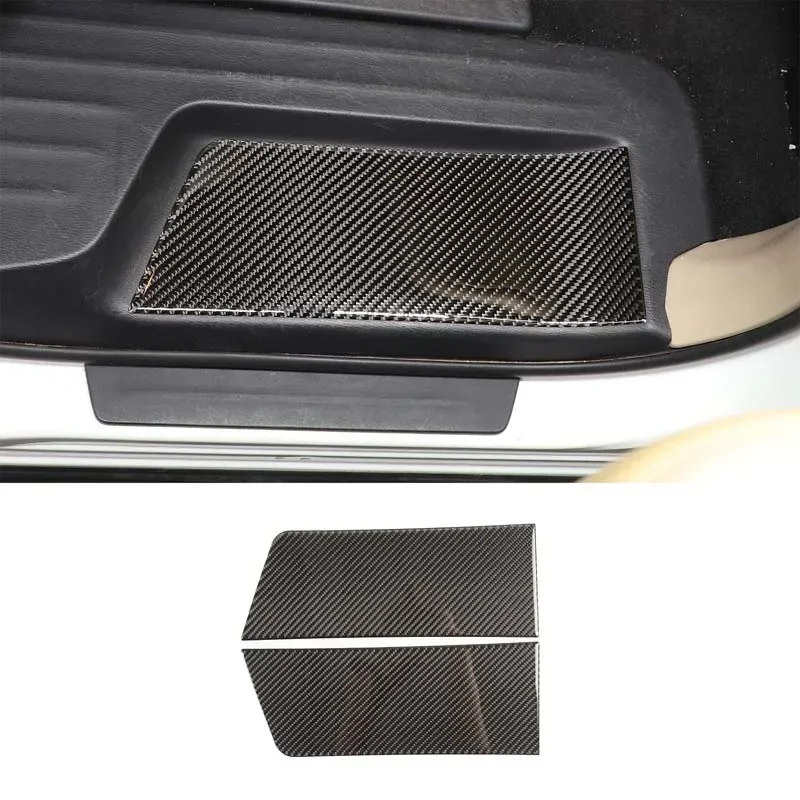 

For 2013-2018 Nissan Pathfinder Soft Carbon Fiber Car Front Row Built-in Threshold Strip Sticker Car Interior Accessories 2Pcs