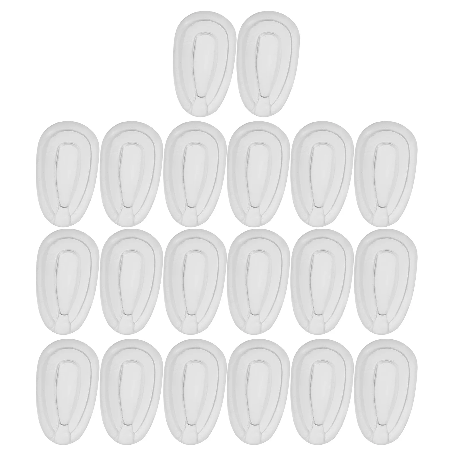 

10Pairs Transparent Silicone Eyeglass Nose Pads Waterdrop Shape Support for Extended Use Glasses Sunglasses Eyewear Nose Pads