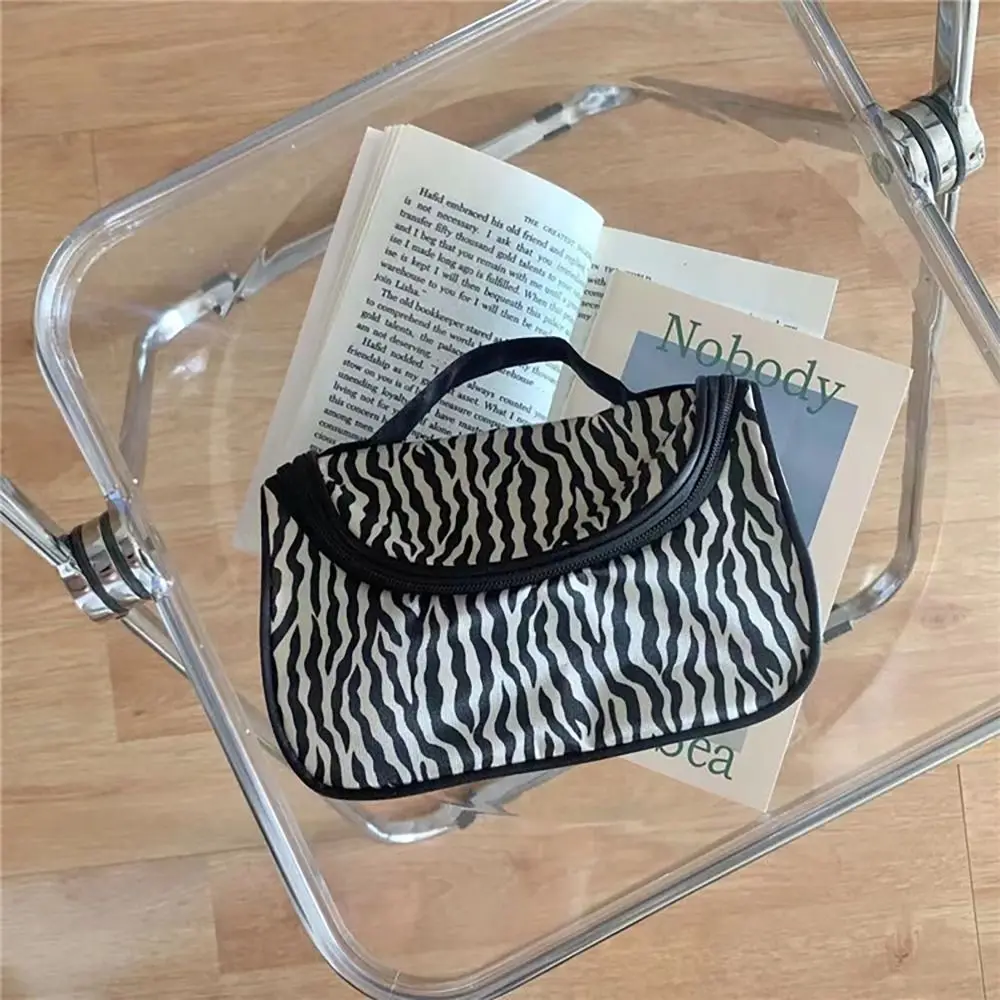 with Mirror Makeup Bag Makeup Accessory Waterproof Cosmetic Pouch Leopard Print Travel Cosmetic Bag for Outdoor Travel image 3