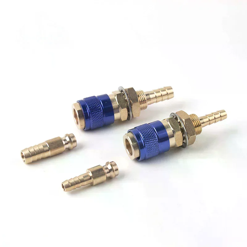 Water Cooled Gas Adapter Quick Connector For TIG/MIG Welding Torch Plug M6/M8