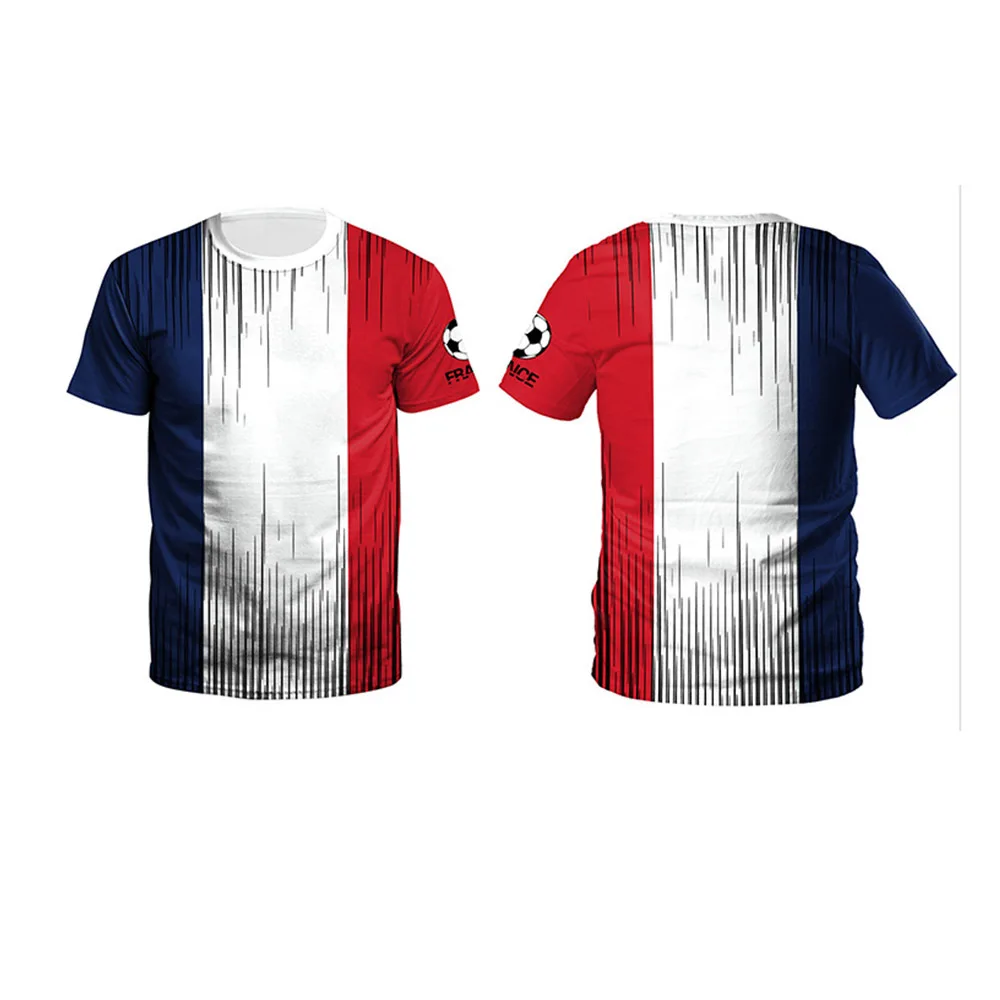 

Новая популярная модная повседневная футболка с короткими рукавами для детей и взрослых, спортивный тренировочный костюм для бега на открытом воздухе, футбольный трикотаж