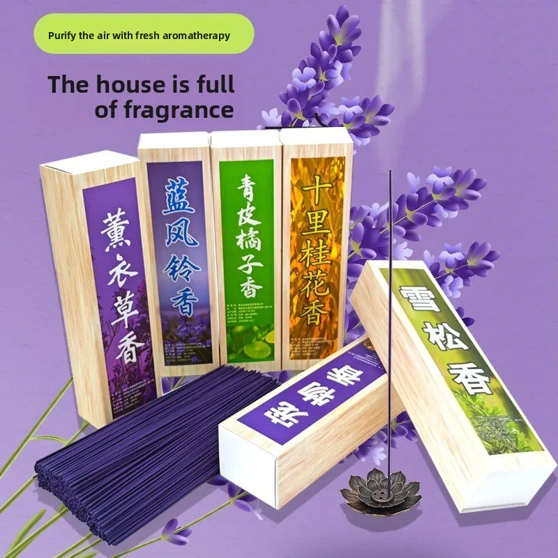

Natural Lavender Cedar Osmanthus Citrus Incense Sticks, Home Air Purifier & Odor Eliminator, Long Lasting Floral Fragrance