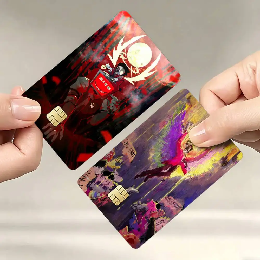 

Game D-Deltarune Spamton Credit Card Skin Stickers For VISA Bank Bus Metro Access Card Protective Film Cover Sticker