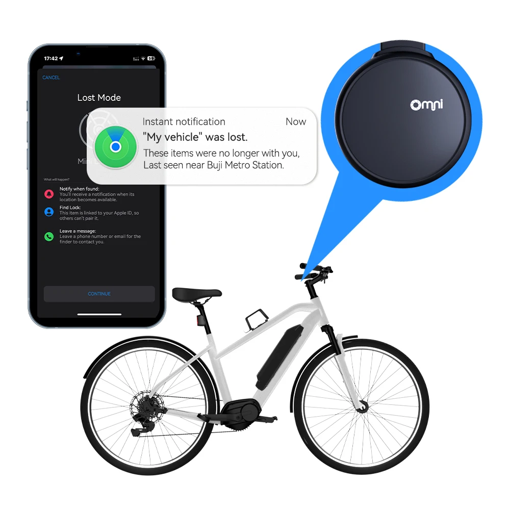 

New Arrival Waterproof Unlimited Tracking Device Global Positioning Anti-theft Mini Bluetooths Ebike Tracker With Find My