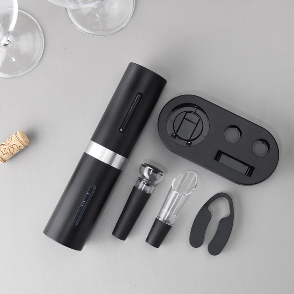 Rechargeable Base Electric Wine Opener with Storage Device Automatic Wine Corkscrew Kitchen Red Wine Bottle Opener Accessories