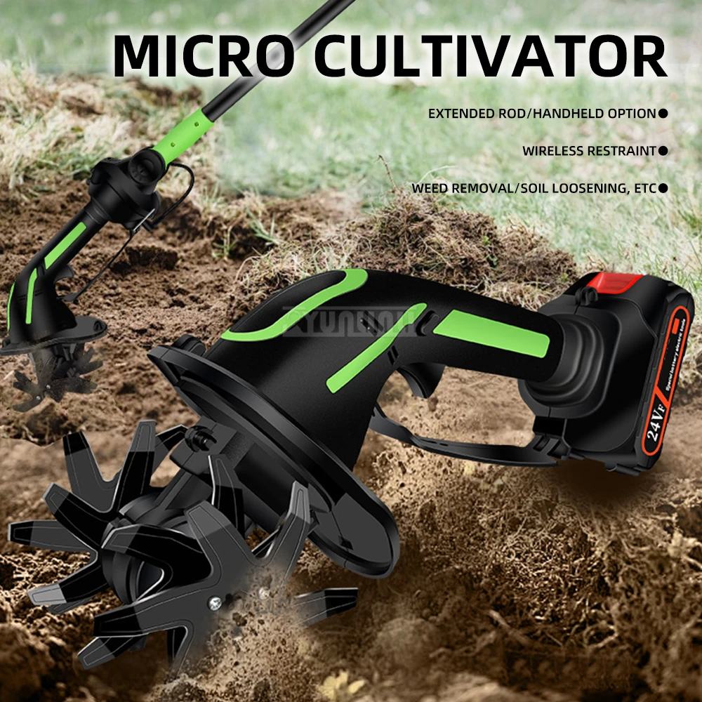 

Lithium ion rotary tiller Charging micro tiller Farm Garden Handheld Electric Loosening Machine