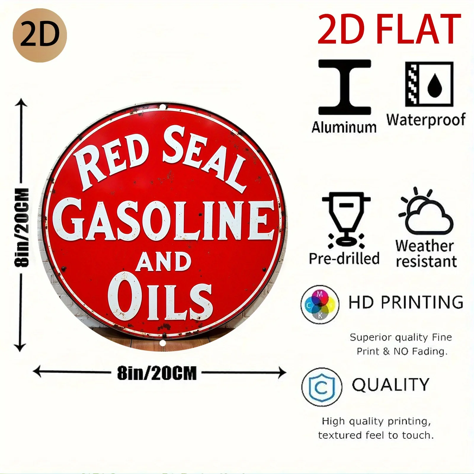 Retro gasoline and engine oil wood wall decoration - Country-style garage art with oil can patterns