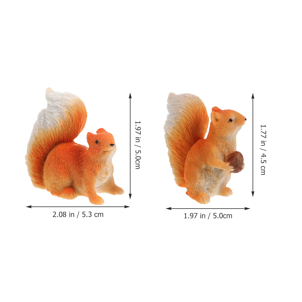 Mikrolandschaftsdekoration Pflanzenzubehör Miniaturfiguren Eichhörnchen Harz Tier