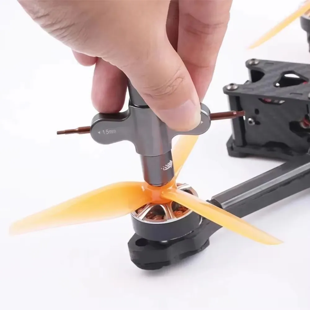 1PC M3 M5 ratchet wrench, screw nut, 1.5 and 2.0mm hex screwdriver, quick release propeller tool for RC Quadcopter FPV Drone