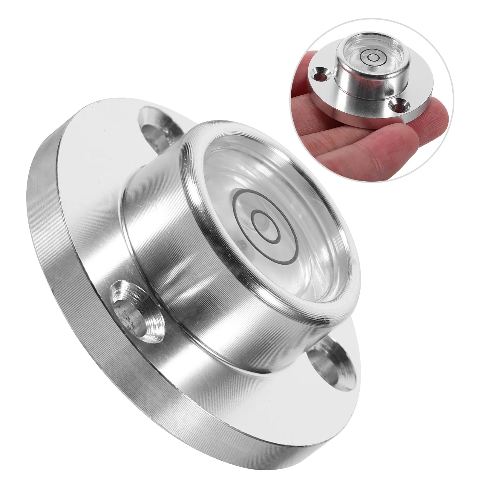 Small Bubble Level 34x20x12mm Aluminum Spirit Level Tool for Measuring RV Golf Picture Hanging DIY Circular Scale Leveling