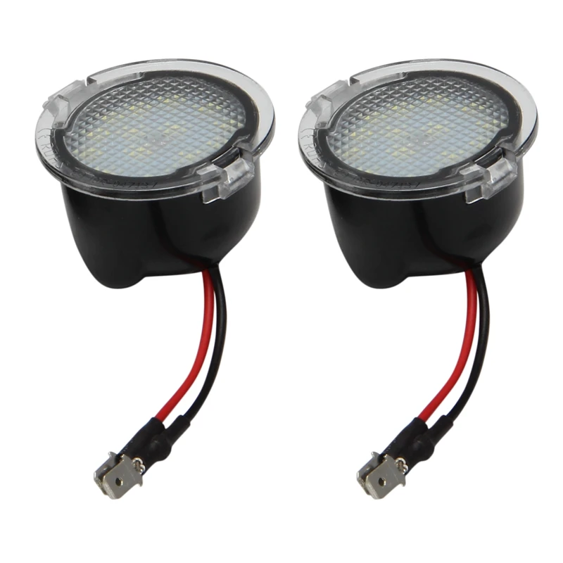 2Pcs Car LED Under Mirror Light 1604303136 For Ford Edge Mondeo Explorer Taurus Mustang King Ranch