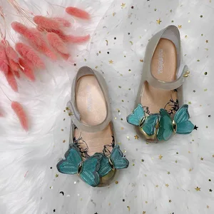 ميليسا صندل شاطئي معدني معطر وردي للبنات، جيلي الماس 3D فراشة، طلاب المدارس الابتدائية أفضل 10 مبيعات صنادل ميليسا للأطفال - رقم 1