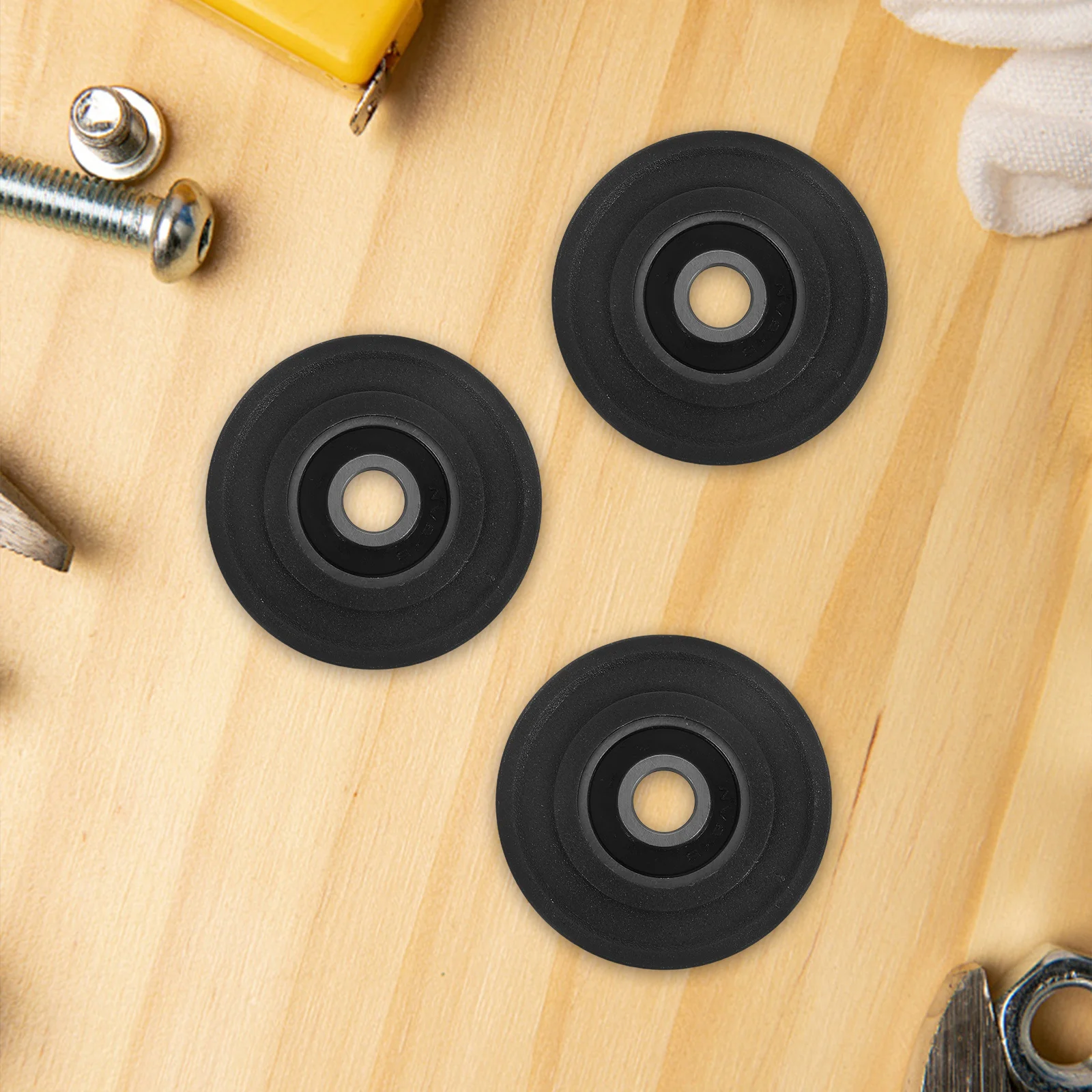 5 قطعة بكرة U-Groove قوية مطلية بالنايلون متعددة الاستخدامات للمسارات المنزلقة والأبواب والنوافذ والأدراج عملية سلسة وهادئة #3