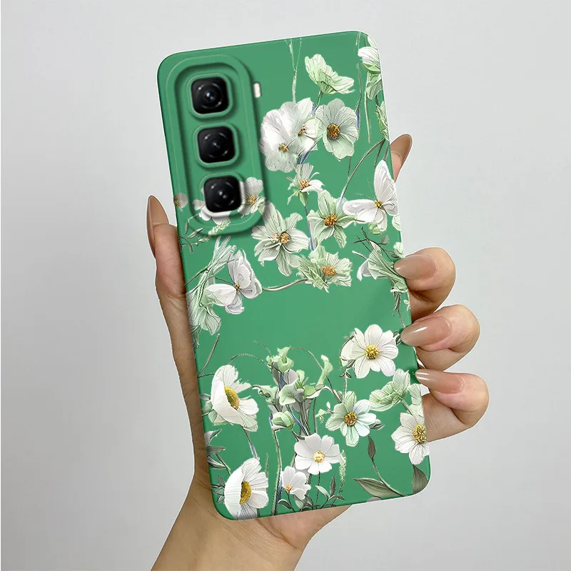For Infinix Hot 50 4G Case Hot50 X6882 Soft Silicone Painted Phone Funda Cartoon Printed Shockproof Protective Back Cover Coque