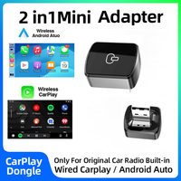 2in1 Wireless CarPlay Adapter Android Auto Dongle Fast Connect USB Dongle Mini Box 5.8GHz Plug&Play For Car With Wired CarPlay