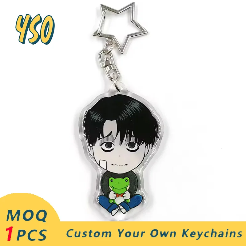

YSO CNC Diamond Cut Pvc Keychain Acrylic Custom Clear Keychains In Bulk Cute Safety Luxury Cartoon Charms Epoxy Keychain