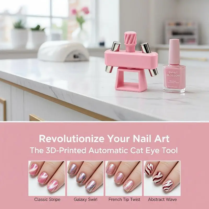 Adjustable Glass Bead Cat Eye Nail Magnet Tool High Performance Long Lasting Effect for Professional Nail Art Salon Home Use
