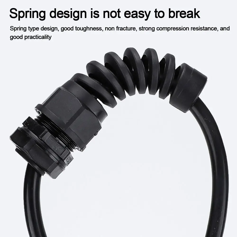 البلاستيك المشترك النايلون المضادة للانحناء كابل الغدة مقاوم للماء مكافحة الانحناء المشترك ختم كابل موصل مشترك