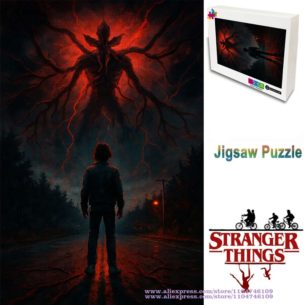 

Stranger Things Puzzle Jigsaw 108/200/300/500/1000/1500Pcs Intelligence Puzzles Christmas/birthday Gifts Home Decoration