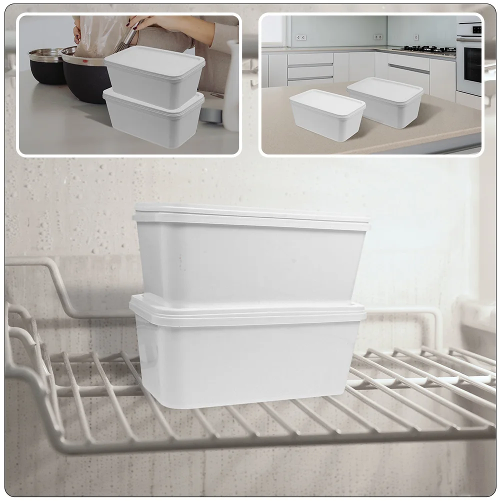 Ice Cream Box Freezer Containers Quart Food Preservation Storage Tubs PP Reusable Kitchen Sealed Dustproof Tub Container Dessert