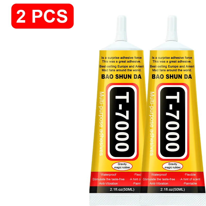 T7000 Upgrade Zwart Contact Mobiele Telefoon Tablet Reparatie Lijm, Sterke Multifunctionele vloeibare Lijm T7000 Precisie Applicator Lijm