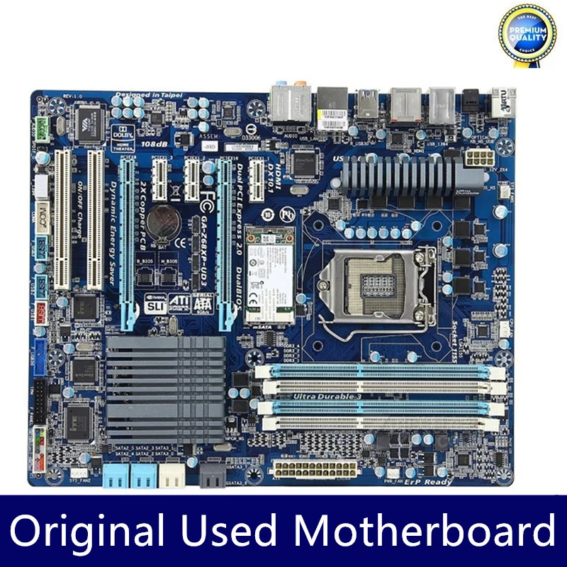 

Б/у GA-Z68XP-UD3 Z68XP-UD3 Материнская плата для настольных ПК Z68 Разъем LGA 1155 i3 i5 i7 DDR3 32 ГБ Оригинальная материнская плата в продаже