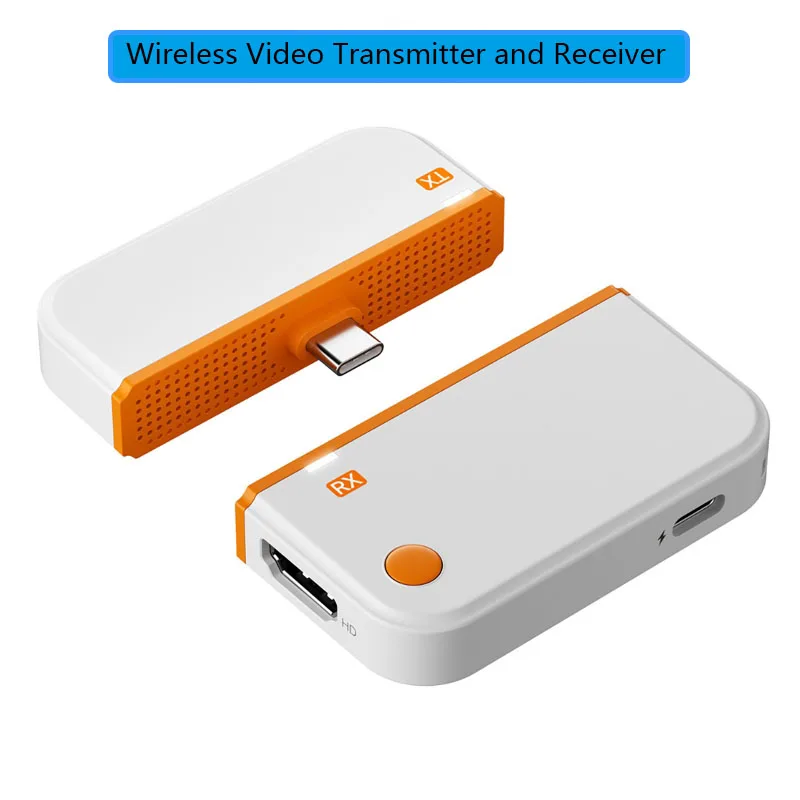 50M Type C Compatible Wireless Video Transmitter Receiver Extender Adapter TV Stick Dongle for Laptop PC Phone TV Monitor