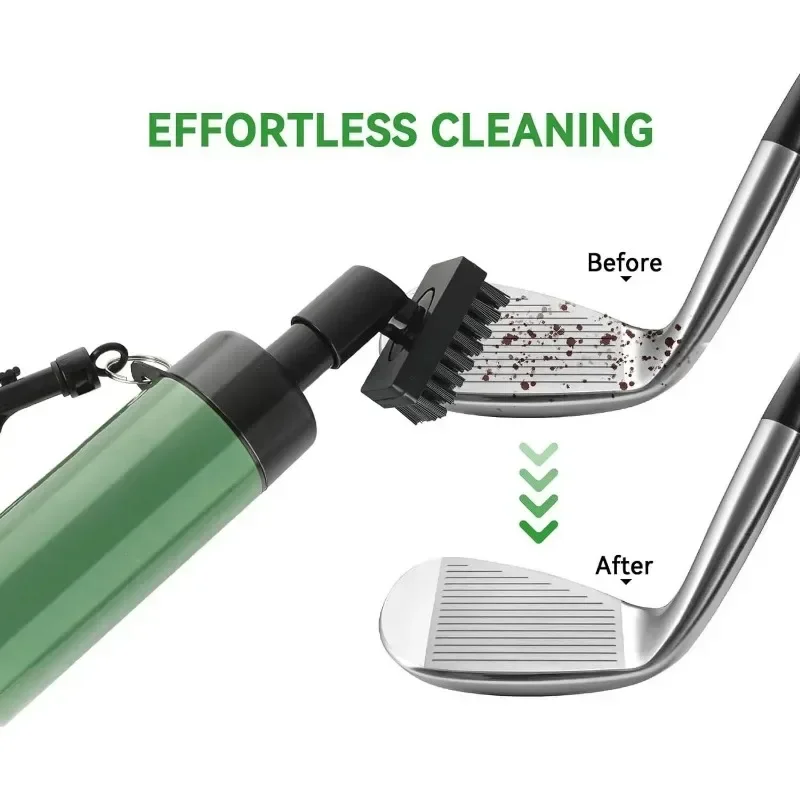 Golf Club Cleaner Brush and Microfiber Towel Cleaning Kit, Groove Sharpener Brush with Water Spray Bottle