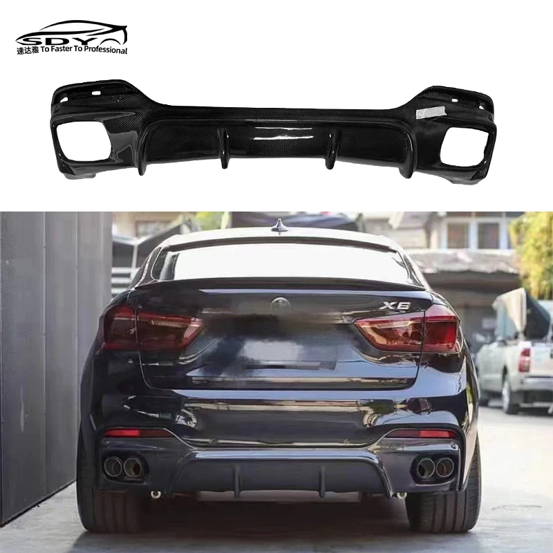 

X6 F16 3D Style High Quality Carbon Fiber Rear Diffuser Rear Bumper Lip for F16 X6