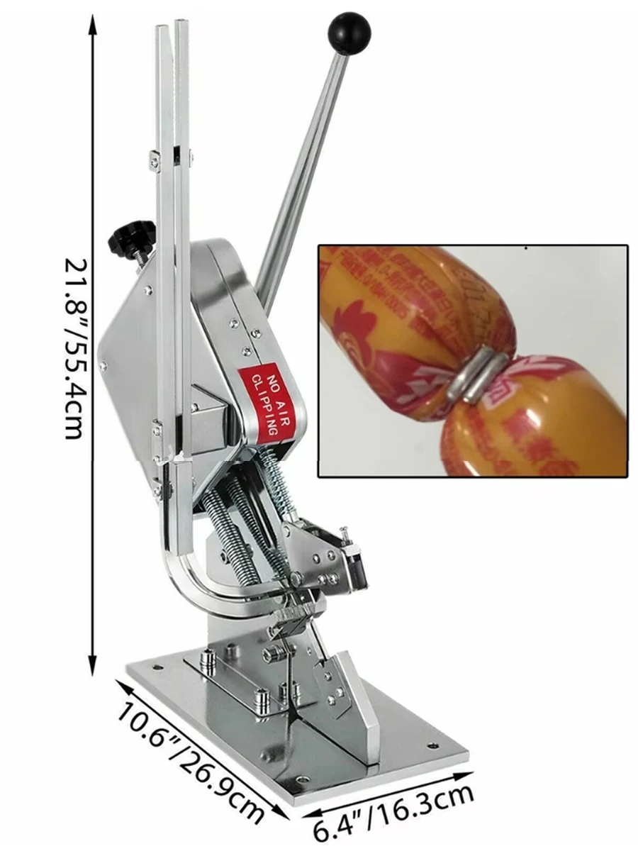 Professional U-Shape Sausage Button Ham Sealing Manual Sausage Casing Clipper Clipping Machine