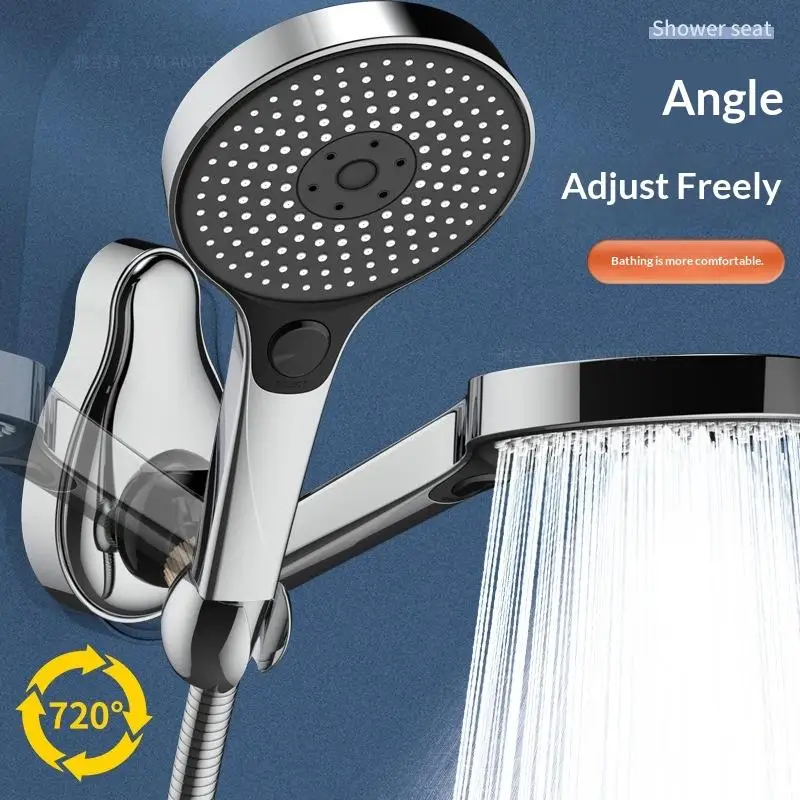 

1pc Handheld Shower Head Bracket Wall Mounted Adjustable Shower Holder ABS Chrome Black Grey Bathroom Shower Mounting Brackets