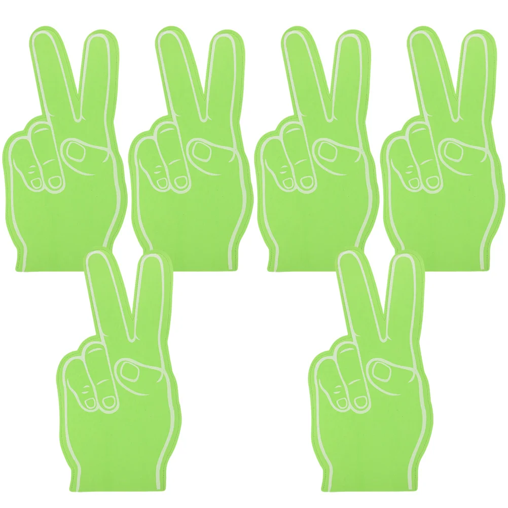 

6 Pcs Foam Fingers Hand Fan Funny Cheerleader Prop for Girls Cheerleading Gift Props Child