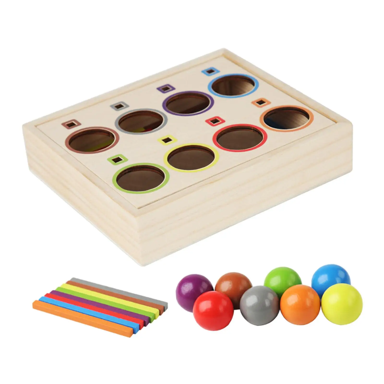 Montessori Matching Sorting Games Matching Toy Wooden Montessori Toy Holiday Gifts Color Cognition Toys Color Matching Toy