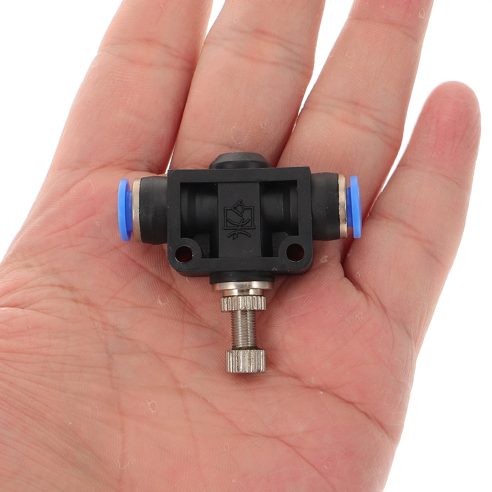 

5pcs 6Mm 1/4" Inline Flow Control Throttle Pneumatic Connector Air Fittings Joint Black Anti-Corrosion Quick Fit Valve For
