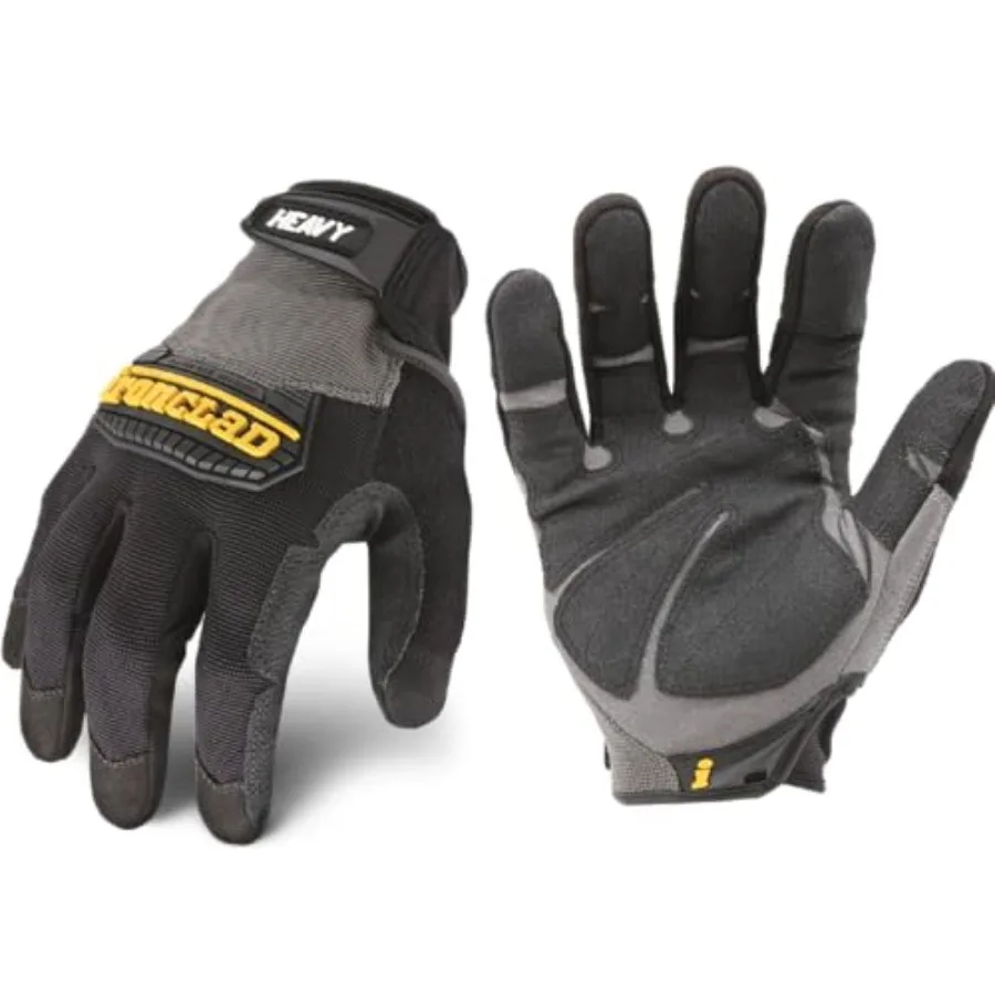 

Heavy Utility Work Gloves HUG, High Abrasion Resistance, Performance Fit, Durable, Machine Washable, 1 Pair,, Black and Grey