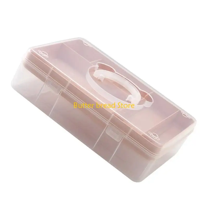 

W89C Stackable Storage Container Box with Handle, for Art Craft Scrapbooking Supplies