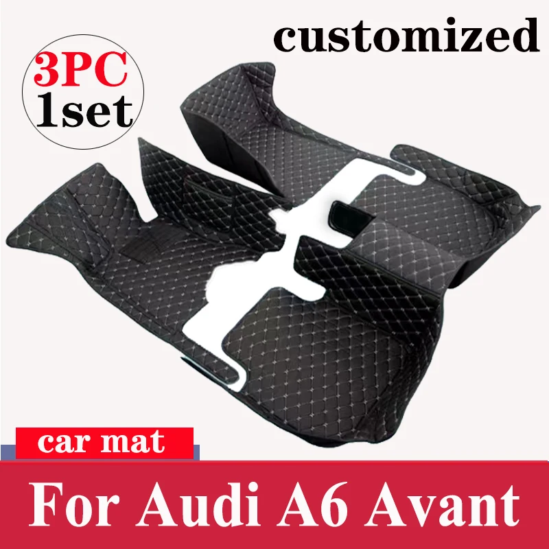 

Car Floor Mats For Audi A6 C6 4F C7 4G Avant Wagon 2007~2018 Luxury Leather Mat Anti Dirt Pad Durable Carpet Car Accessories