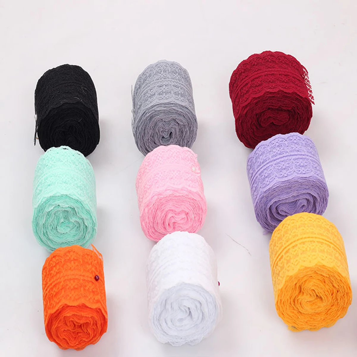 

4 .5cm Lace Fabric Cotton Embroidered Applique Trim Wedding Dress Clothing Flower Border