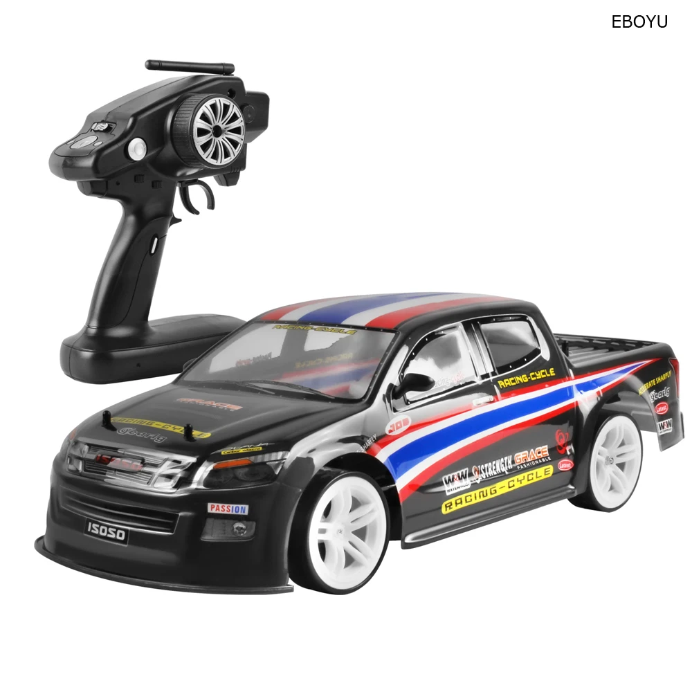 

EBOYU ET103 RC Truck 1:10 4WD RC Sport Racing Drift Car 70 км/ч высокоскоростной автомобиль с дистанционным управлением + Дополнительные шины для дрифта RC Car RTR