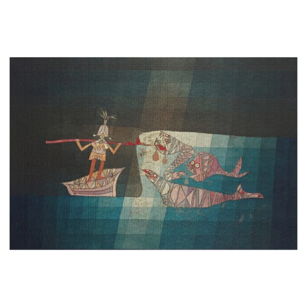 Paul Klee Fighting scene from the comic-fantastic opera ‘the seafarer ( Abstract pattern· expressionism · cubism · Jigsaw Puzzle
